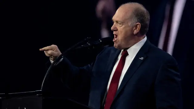 Tom Homan speaks during the AmericaFest 2024 conference