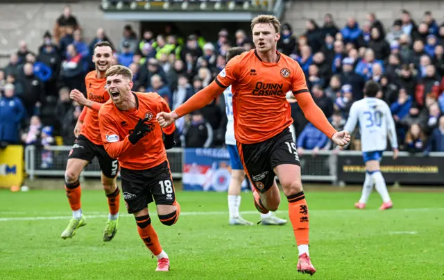 Sam Dalby celebrates