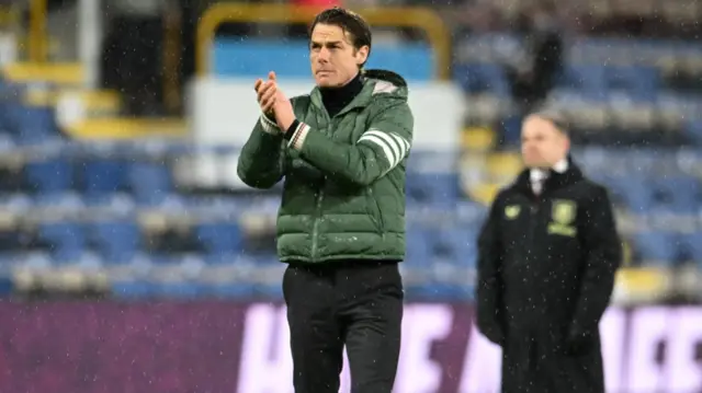 Scott Parker claps the Burnley fans after their 0-0 draw against Leeds