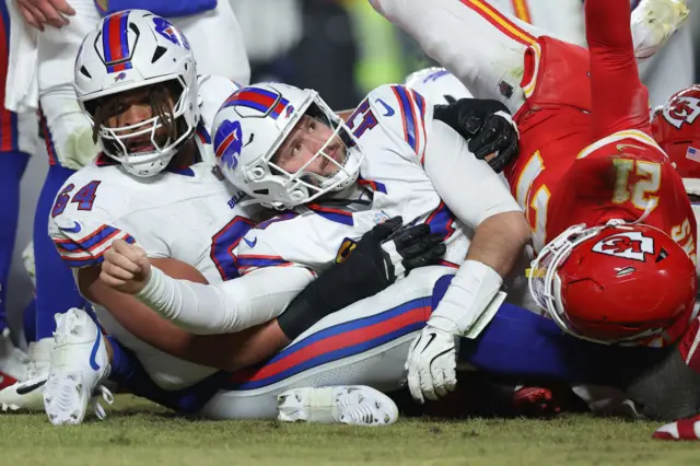 Josh Allen is stuffed at the goal-line by the Kansas City Chiefs