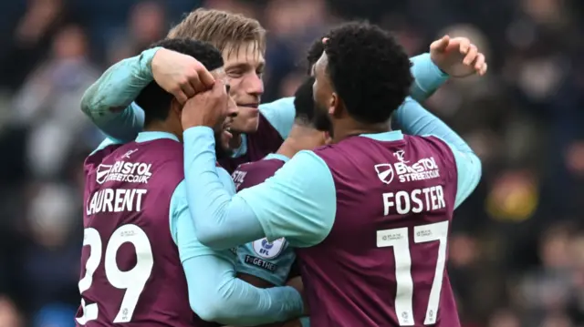 Burnley players celebrate