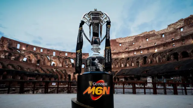 Six Nations trophy in Rome