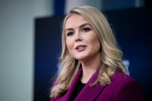 Karoline Leavitt, White House press secretary, during a news conference