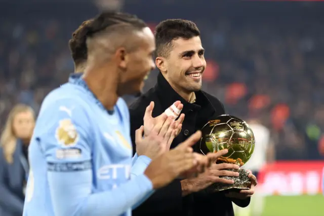 Rodri with the Ballon D'or