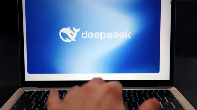 The logo of Chinese startup DeepSeek on a computer screen in London, Britain, 28 January 2025.