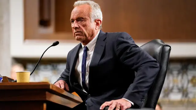 Robert F. Kennedy Jr., U.S. President Trump's nominee to be Secretary of Health and Human Services, testifies before a Senate Finance