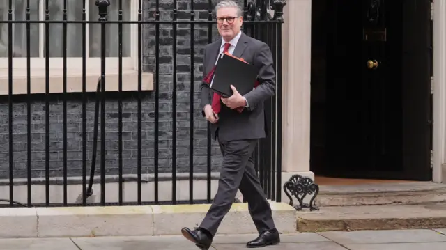 Keir Starmer leaving No 10 Downing Street