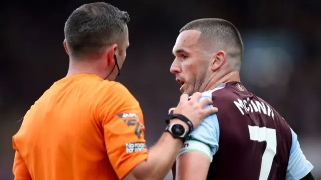 John McGinn of Aston Villa in action during the Premier League match between Aston Villa FC and Arsenal FC at Villa Park