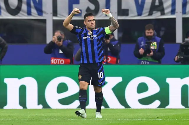 Lautaro Martínez of FC Internazionale celebrates