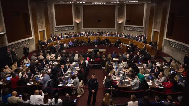 A birds-eye view of the Senate Office Building in Washington.