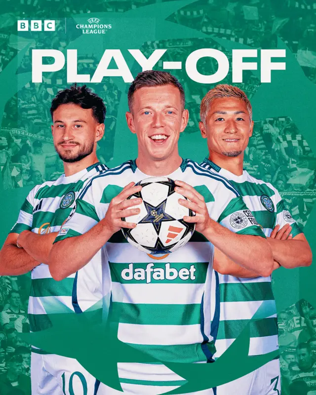 Celtic reach play-off graphic