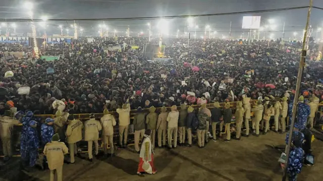 A crowded scene at the Kumbh