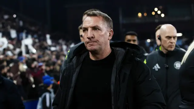 Celtic Manager Brendan Rodgers during a UEFA Champions League 2024/25 League Phase MD8 match between Aston Villa and Celtic at Villa Park,