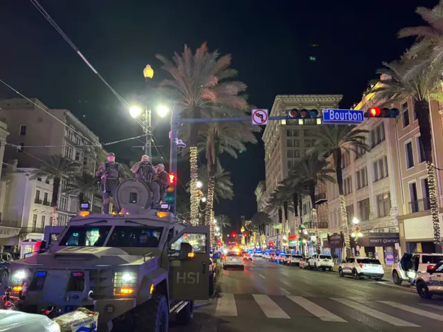 National Guard in position at Canal and Bourbon Streets