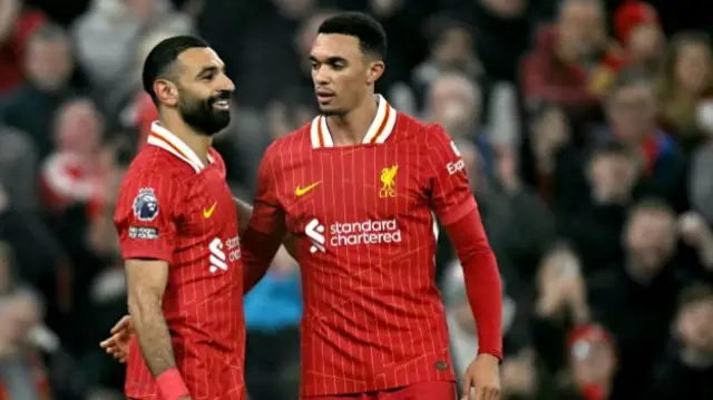 Mohamed Salah and Trent Alexander-Arnold