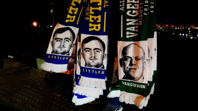 Half and half scarves on sale before world final