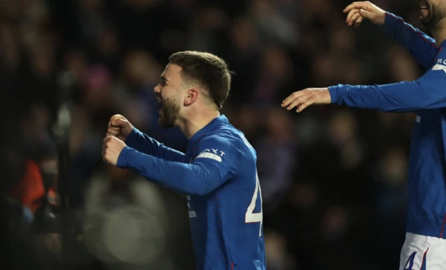 Rangers' Nicolas Raskin celebrates