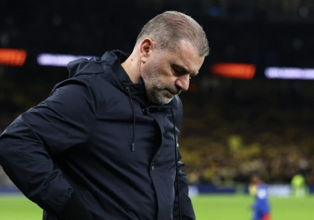 Tottenham Hotspur manager Ange Postecoglou before the match