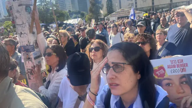 Israelis anxiously watching the hostage release earlier today