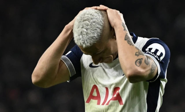 Tottenham Hotspur's Richarlison reacts