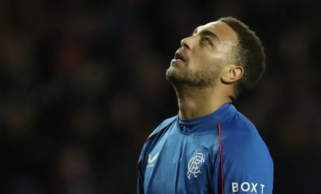 Rangers' Cyriel Dessers reacts