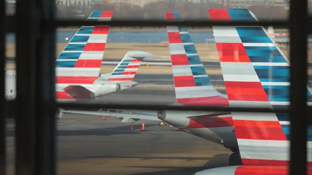 Aircraft on the tarmac of Ronald REagan Washington National Airport. Photo: 30 January 2025