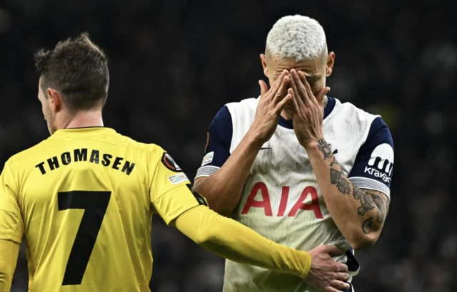 Tottenham Hotspur's Richarlison reacts