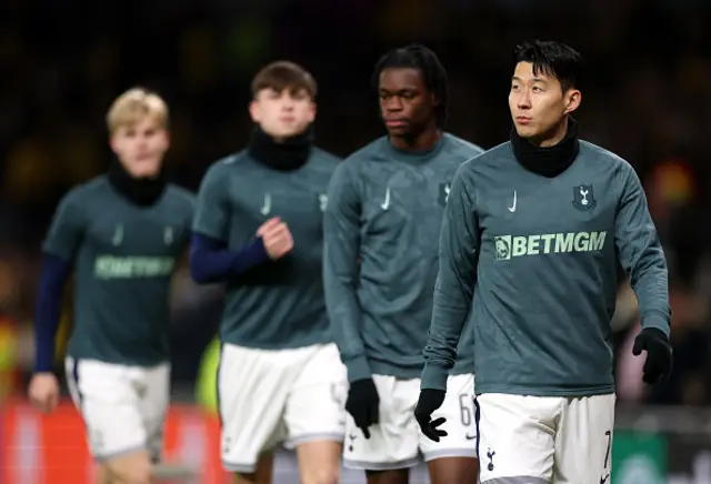 Son Heung-Min of Tottenham Hotspur looks on