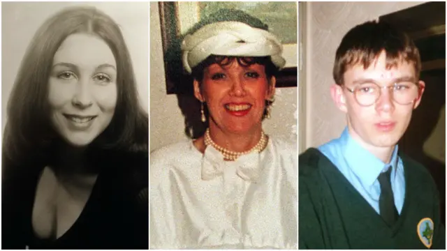 Debra-Anne Cartwright,  Geraldine Breslin, 43, and Gareth Conway, 18.