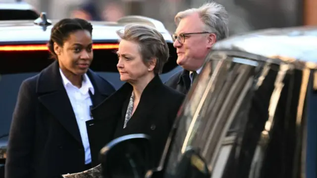 Yvette Cooper and her husband and former Labour politician Ed Balls arrive