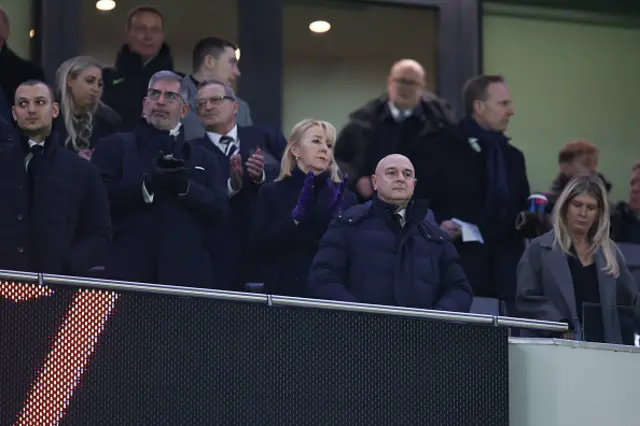 Daniel Levy, chairman of Tottenham Hotspur, looks on