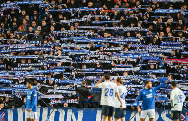 Rangers fans at Ibrox