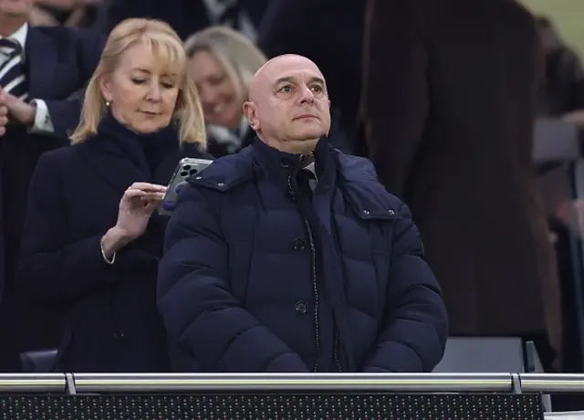 Daniel Levy owner of Tottenham Hotspur looks on