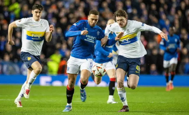 Cyriel Dessers in action for Rangers