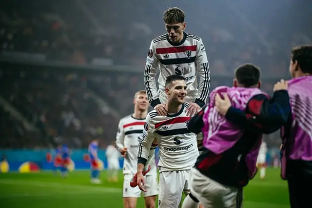 Diogo Dalot of Manchester United celebrates