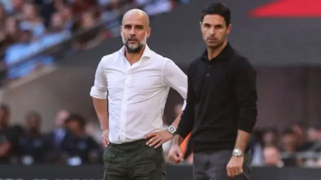 Pep Guardiola and Mikel Arteta