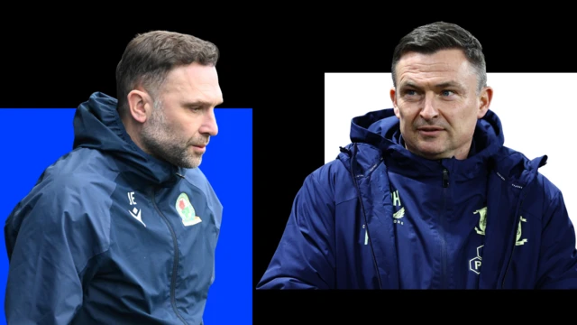 Blackburn boss John Eustace and Preston's Paul Heckingbottom