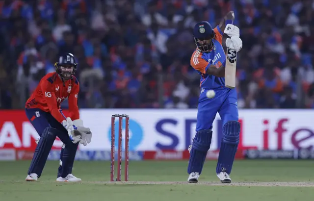 India's Hardik Pandya in action