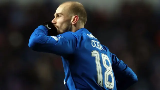 Vaclav Cerny celebrates