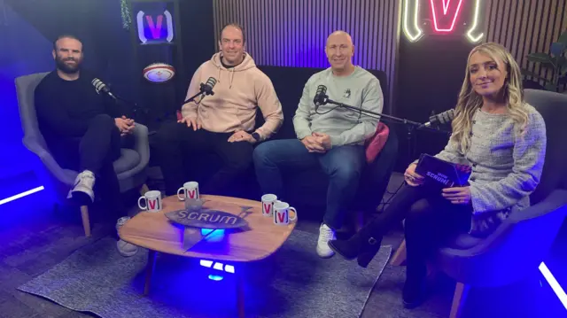 jamie Roberts, Alun Wyn Jones, Tom Shanklin and Lauren Jenkins on Scrum V The Warm Up