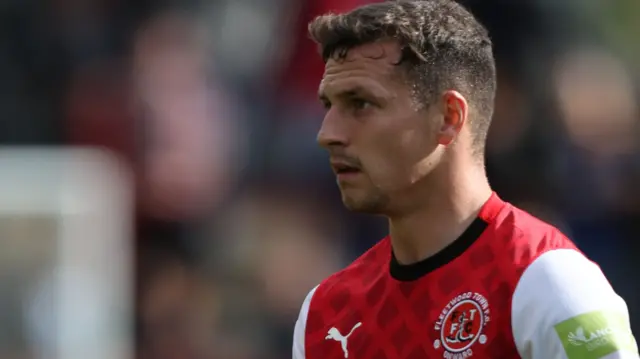 Carl Johnston in action for Fleetwood