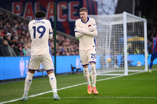 Cole Palmer of Chelsea celebrates