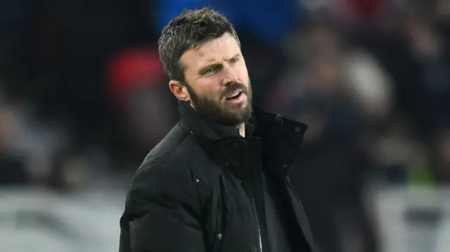 Michael Carrick looks disappointed during their 1-1 draw with Cardiff