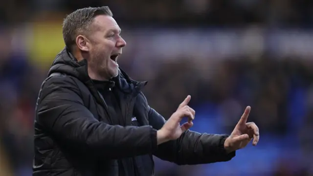 Northampton manager Kevin Nolan gestures