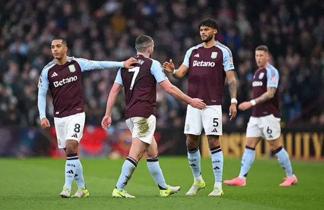 John McGinn of Aston Villa leaves the pitch