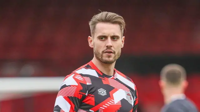 Danny Rose during Grimsby Town warm-up in November