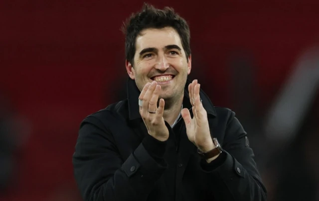 AFC Bournemouth manager Andoni Iraola celebrates