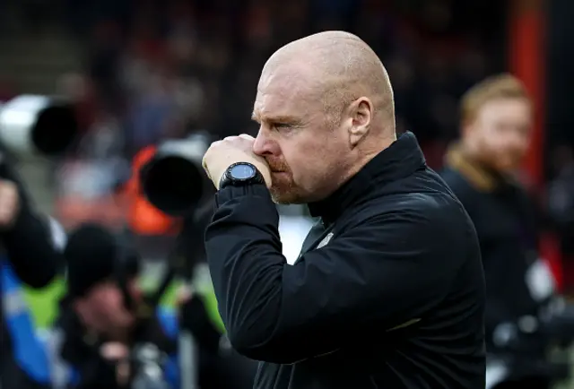 Head Coach Sean Dyche of Everton looks on