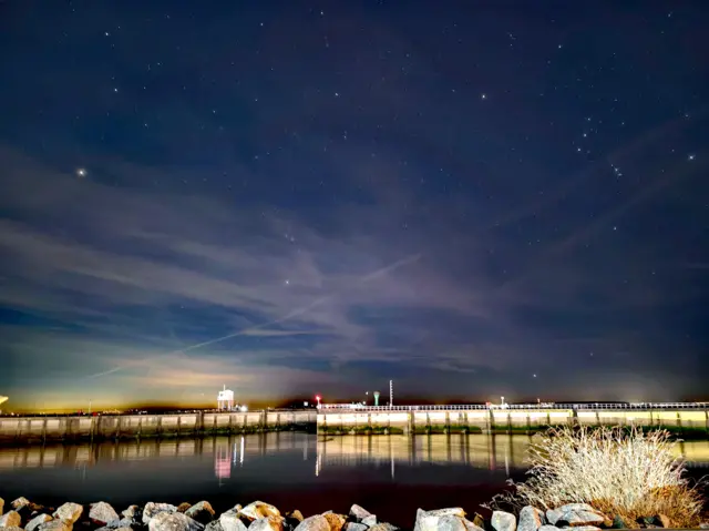 A clear but cold night pictured in