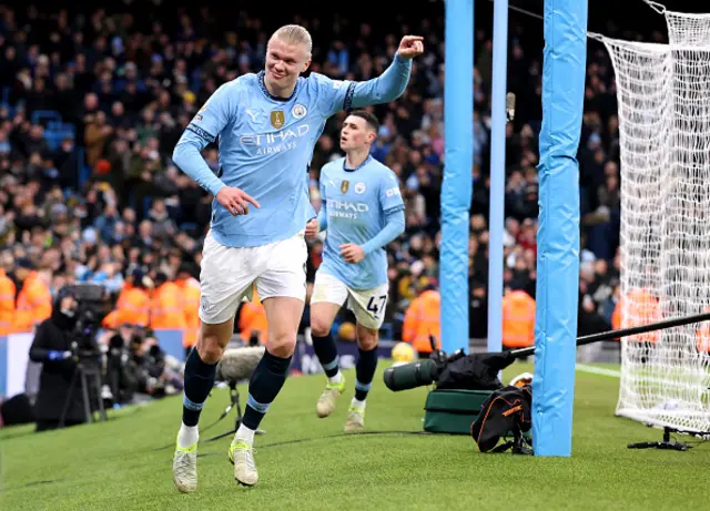 Erling Haaland of Manchester City celebrates